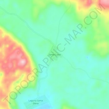 Santa Luciaの地形図、標高、地勢