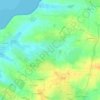 Le Bourgの地形図、標高、地勢