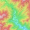 宮沢の地形図、標高、地勢