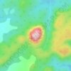 Bulga Mountainの地形図、標高、地勢