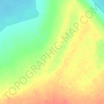 青藏高原の地形図、標高、地勢