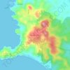Manuel Antonioの地形図、標高、地勢