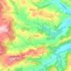 Montautoの地形図、標高、地勢