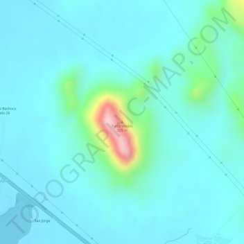 Palos Verdesの地形図、標高、地勢