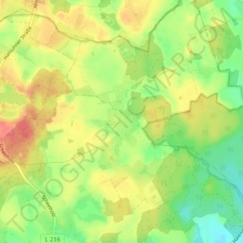 Langenhagenの地形図、標高、地勢