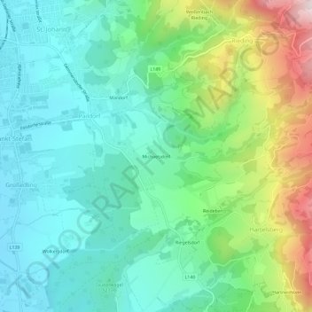 Michaelsdorfの地形図、標高、地勢