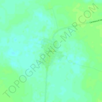 Solferinoの地形図、標高、地勢