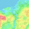 Rostockの地形図、標高、地勢