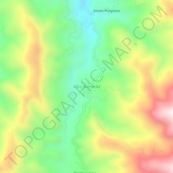 Alto Kimirikiの地形図、標高、地勢