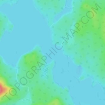 Lac Bouteroueの地形図、標高、地勢