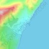 Cala Gononeの地形図、標高、地勢