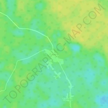 Enyeleの地形図、標高、地勢