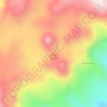 Lerobolengの地形図、標高、地勢