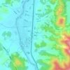 紙杏洞の地形図、標高、地勢