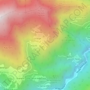 Crota d'Plenc (Pro Loco Bovile)の地形図、標高、地勢