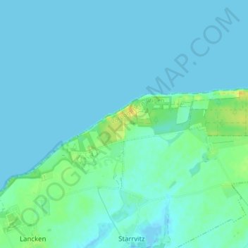Bakenbergの地形図、標高、地勢