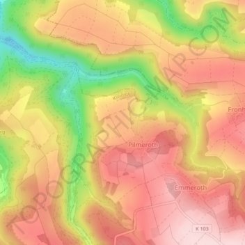 Hartzの地形図、標高、地勢