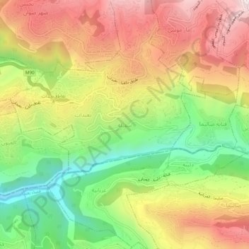 Sufaylaの地形図、標高、地勢