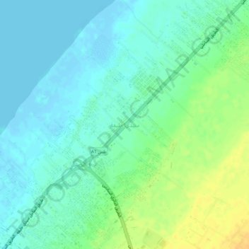 Sidi Khalifaの地形図、標高、地勢