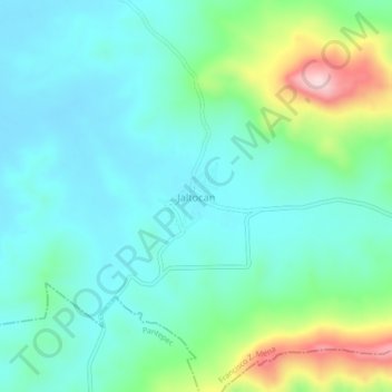 Jaltocanの地形図、標高、地勢