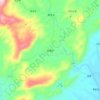 水源乡の地形図、標高、地勢