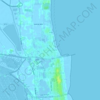 Porto Garibaldiの地形図、標高、地勢