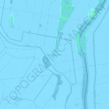 Santa Giustinaの地形図、標高、地勢