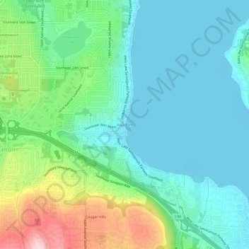 Vasa Parkの地形図、標高、地勢