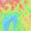 Osloの地形図、標高、地勢
