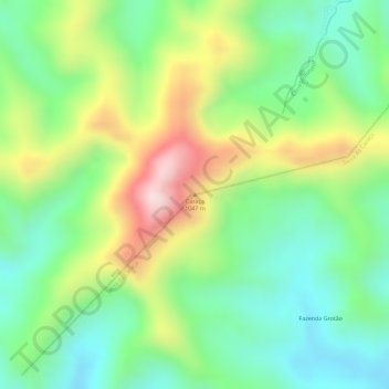 Caraçaの地形図、標高、地勢