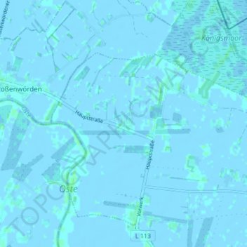 Hornの地形図、標高、地勢