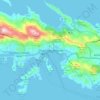 Charlotte Amalieの地形図、標高、地勢