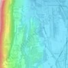 Les Janonの地形図、標高、地勢