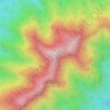 西岳の地形図、標高、地勢