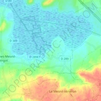 Hameau Vaultierの地形図、標高、地勢