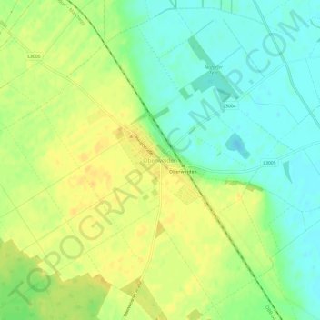 Oberweidenの地形図、標高、地勢