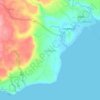 Gabayanの地形図、標高、地勢