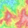 Trenteの地形図、標高、地勢