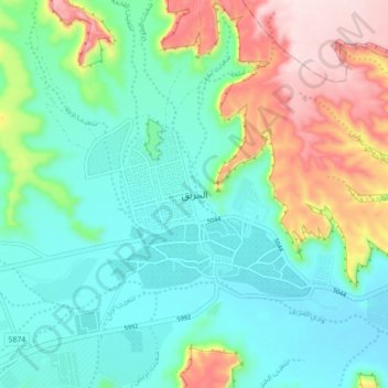 Al Hariqの地形図、標高、地勢