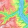Nauheimの地形図、標高、地勢