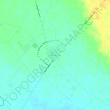Mentoneの地形図、標高、地勢