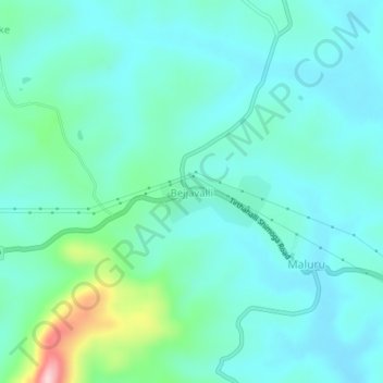 Bejjavalliの地形図、標高、地勢