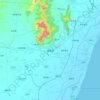 昌黎県の地形図、標高、地勢