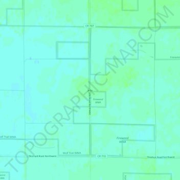 Jelleの地形図、標高、地勢