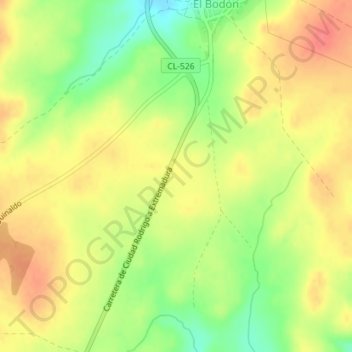 El Ranalの地形図、標高、地勢