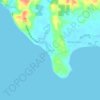 Sibagoの地形図、標高、地勢