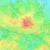 La Louéeの地形図、標高、地勢