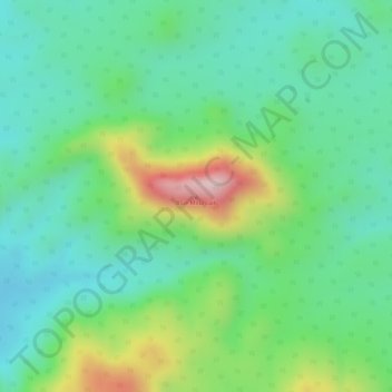 Blue Mountainの地形図、標高、地勢