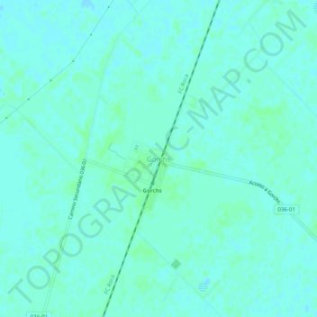 Gorchsの地形図、標高、地勢