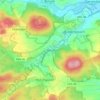 Ibindの地形図、標高、地勢
